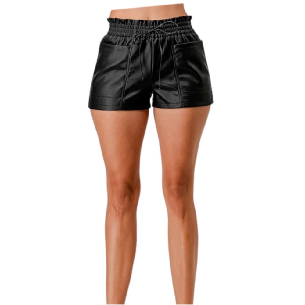French Kiss🦎Leather Cargo Shorts🦎